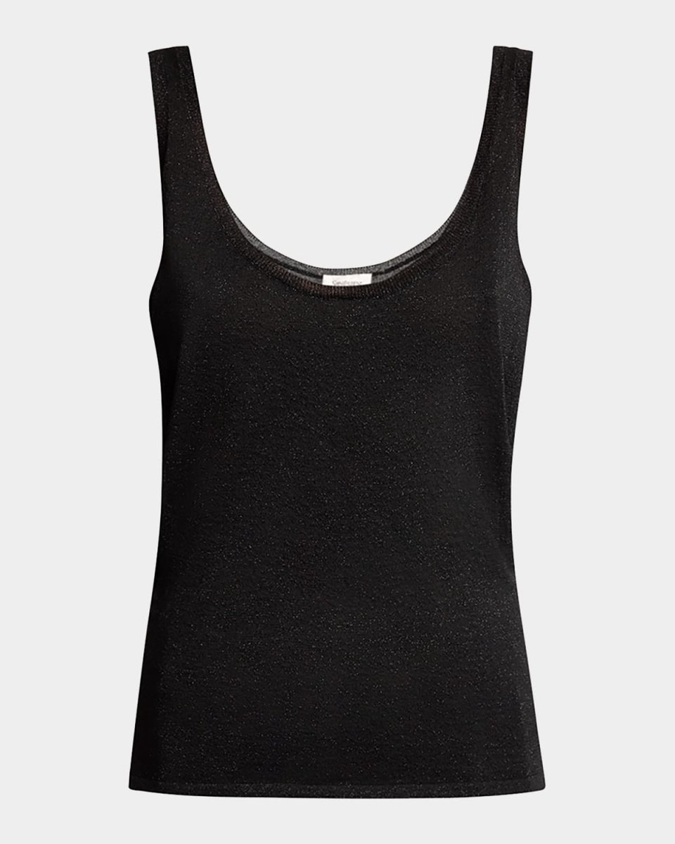 Metallic Knit Sleeveless Tank Top